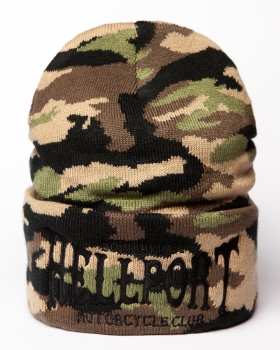 Mütze: SUPPORT 81 MOTORCYCLE CLUB HELLPORT  | Camouflage Wood - Schwarz